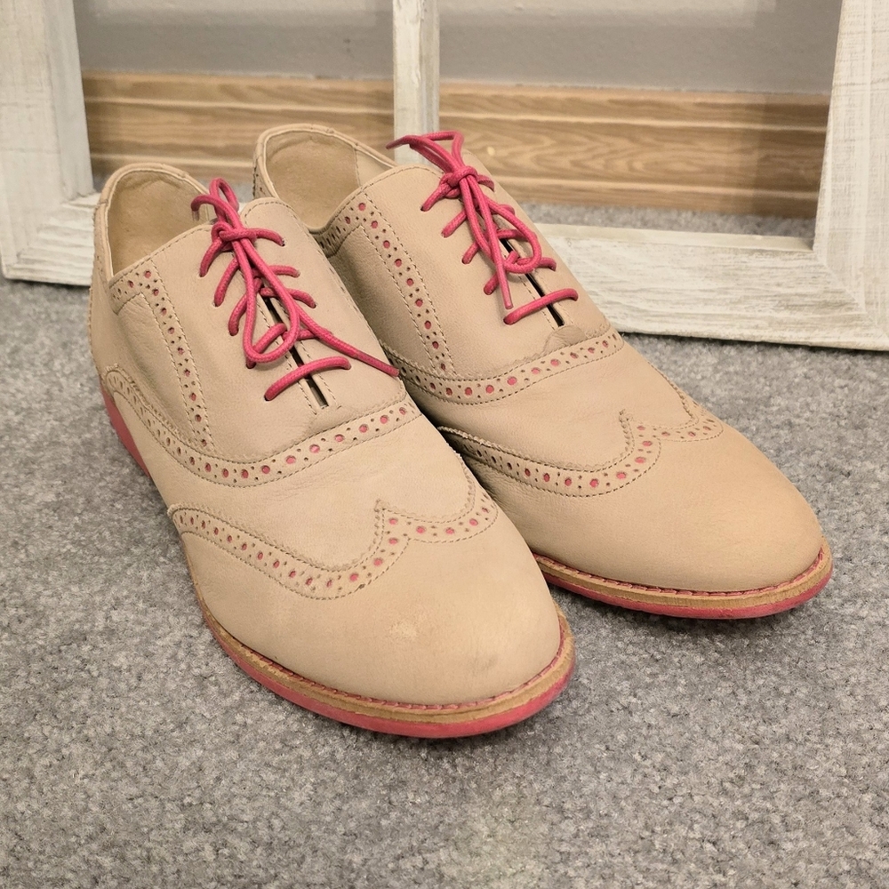 COLE HAAN Shoes 9.5B Tan/Pink Women's Oxfords